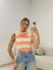 BLUSA CAROLINE LISTRADA PÊSSEGO