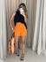 SHORT LAURA Cinto Laranja