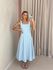 VESTIDO CAROLINE MIDI Azul Claro