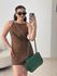 VESTIDO GIANE CURTO Marrom