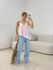 BLUSA MAJU LISTRADA ALÇA ROSA