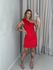 VESTIDO LANA CURTO NULA MANGA VERMELHO