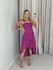 VESTIDO TÁBATA BABADOS FUCSIA