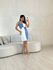 VESTIDO MAJU BICOLOR OFF/AZUL