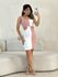 VESTIDO MAJU BICOLOR OFF/ROSA