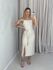 VESTIDO LUÍSE FENDA AREIA