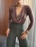 BODY AMANDA MANGA LONGA MARROM