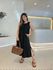 VESTIDO PERLA MIDI PRETO