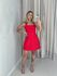 VESTIDO DAMARES FRENTE ÚNICA VERMELHO