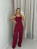 CONJUNTO VITÓRIA BLUSA ASSIMÉTRICA CHERRY RED
