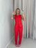 CONJUNTO LINA CALÇA COLETE VERMELHO