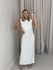 VESTIDO IVY DRAPEADO OFF WHITE