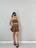 CONJUNTO DALLAS SAIA MARROM