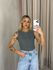 BLUSA ALESSANDRA CAVADA CINZA