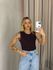 BLUSA ALESSANDRA CAVADA MARROM