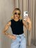 BLUSA ALESSANDRA CAVADA PRETA