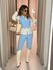 CONJUNTO ELISETE CALÇA AZUL