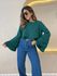 BLUSA JANAINA MANGA BABADO VERDE