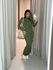 VESTIDO CRIS CF MIDI FRANZIDO verde