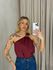 BLUSA HELEN NULA MANGA VINHO