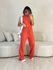 CALÇA ISADORA TRICOT CORAL