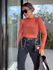 BLUSA BRIGIDA TULE TELHA