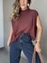 BLUSA ELAIDE TRICOT MARROM