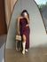 VESTIDO MARIA LUIZA ALÇA VINHO