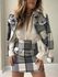 CONJUNTO CLEIDE XADREZ CINZA
