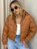PUFFER AGATHA COURO FAKE CARAMELO