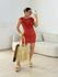 VESTIDO EDNA BABADO TELHA