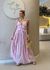 VESTIDO CORA BABADOS ROSA
