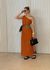 VESTIDO ROSANGELA NULA MANGA TELHA