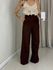CALÇA MARIA EDUARDA PANTALONA MARROM