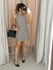 VESTIDO AGATHA CURTO CAVADO CAQUI