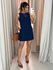 VESTIDO AGATHA CURTO CAVADO MARINHO