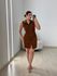 VESTIDO SARAH BOTÕES CARAMELO