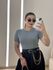 BLUSA YANE TRICOT CINZA