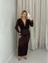VESTIDO SUZY DRAPEADO MARROM
