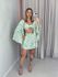 CONJUNTO PAULA TOP Kimono VERDE ESTAMPADO