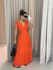 VESTIDO CLARA BABADOS LARANJA