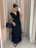 VESTIDO CLARA BABADOS PRETO