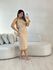 CONJUNTO BETINA SAIA BLUSA FLORES NUDE