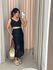 CONJUNTO PIETRA SAIA RENDA CROPPED PRETO