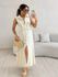 VESTIDO MORGAN BOTÕES Areia