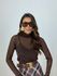 BLUSA CAMILA TULE MARROM