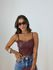 CROPPED BELLA COURO FAKE VINHO
