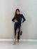VESTIDO NATÁLIA LONGO DRAPEADO PRETO