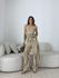 CONJUNTO CAMILA LISTRADO CREME/MARROM