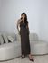 VESTIDO BRENDA LONGO MARROM